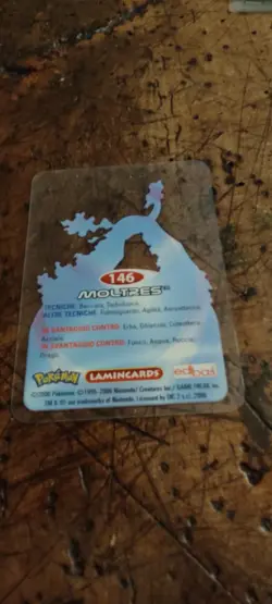 Moltres 146 Pokemon Lamincards Edibas - ITA - EXC - Image 2