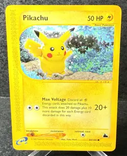 2003 Pokemon Pikachu Skyridge 84/144 Non Holo RARE TCG WOTC VINTAGE - Image 1