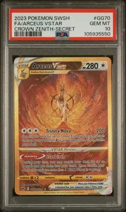 2023 POKEMON SWORD & SHIELD CROWN ZENITH SECRET FULL ART/ARCEUS VSTAR PSA 10 - Image 1