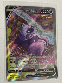 Pokemon Galarian Slowking V Sword & Shield Chilling Reign Alternate Art 179/198 - Image 1