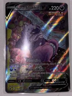 Pokemon Galarian Slowking V Sword & Shield Chilling Reign Alternate Art 179/198 - Image 2