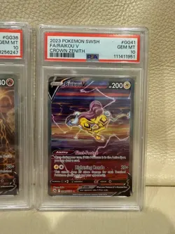 PSA 10 Crown Zenith Suicune GG38 Entei GG36 Raikou GG41 Pokemon Trio ENG - Image 4