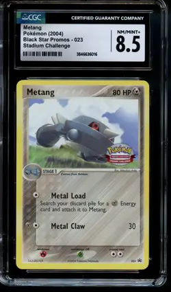 CGC 8.5 Stadium Challenge Metang #023 Pokemon Black Star Promo 2004 New Label - Image 1