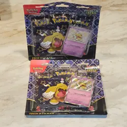 Lot of 2 Pokemon S & V Paldean Fates 3 Pack Blister Tech Sticker Collection - Image 1