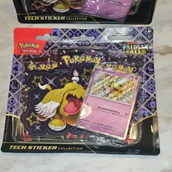Lot of 2 Pokemon S & V Paldean Fates 3 Pack Blister Tech Sticker Collection - Image 3