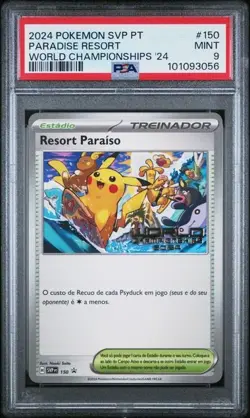 2024 POKEMON PORTUGUESE PROMO #150 PARADISE RESORT WORLD CHAMPIONSHIPS PSA 9 - Image 1