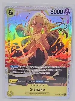 S-Snake OP08-112 SR ONE PIECE Tcg Card Game NM YELLOW - Image 1