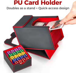 Deck Box for MTG Commander, Magnetic Trading Card Storage Box with Commander Dis - Image 3