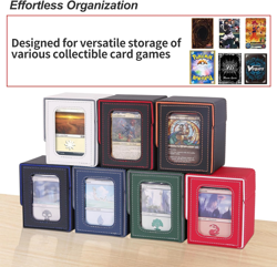 MTG Deck Box for Commander Display,Card Deck Box Fits 100 Double Sleeved Cards, - Image 4