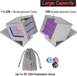 MTG Deck Box for Commander Display,Card Deck Box Fits 100 Double Sleeved Cards, - Image 3