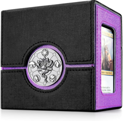 Commander Deck Box for MTG with Dice Tray, Card Deck Box with Metal Emblem, Hold - Image 1