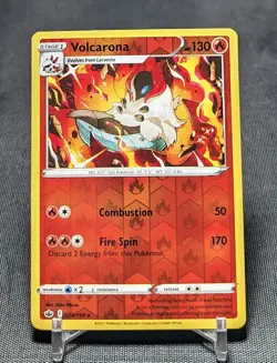 Volcarona Rare Reverse Holo Fire 2021 Pokemon TCG Chilling Reign Card 024/198 - Image 1