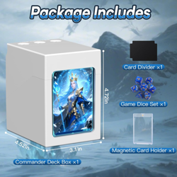 Mtg Deck Box with Life Counter, Commander Deck Box Fits 100 Double-Sleeved Cards - Image 5