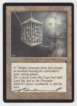 Signed Barl's Cage MP The Dark Artist Tom Wanerstrand 1994 MTG Magic Vintage! - Image 1