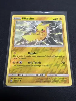Pikachu Pokemon Sun & Moon Reverse Holo - Cosmic Eclipse 66/236 NM - Image 1