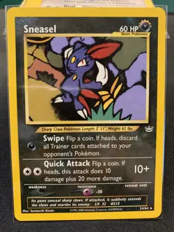 Pokemon Cards: Neo Revelation Rare: Sneasel 24/64 LP - Image 1