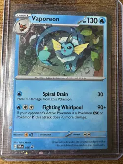 💥 Vaporeon Scarlet & Violet SVP 168 Cosmos Black Star Promo Holo Pokemon 2025💥 - Image 1