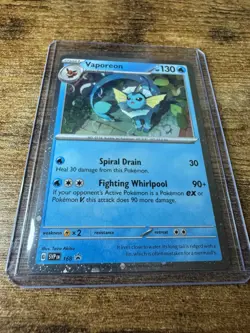 💥 Vaporeon Scarlet & Violet SVP 168 Cosmos Black Star Promo Holo Pokemon 2025💥 - Image 3