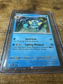💥 Vaporeon Scarlet & Violet SVP 168 Cosmos Black Star Promo Holo Pokemon 2025💥 - Image 5
