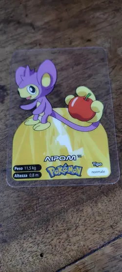 Aipom 190 Pokemon Lamincards Edibas - ITA - EXC - Image 1