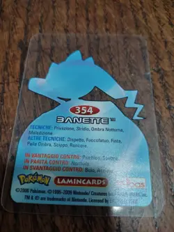 Banette 354 Pokemon Lamincards Edibas - ITA - EXC - Image 2