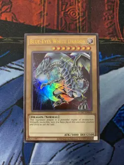 Blue-Eyes White Dragon LCKC-EN001 (Version 3) Alt Art Yugioh Ultra Rare NM - Image 1