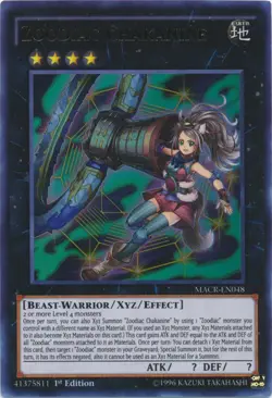 Yugioh! LP Zoodiac Chakanine - MACR-EN048 - Ultra Rare - 1st Edition Lightly Pla - Image 1