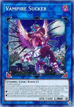 Yugioh! LP Vampire Sucker - FLOD-EN050 - Secret Rare - Unlimited Edition Lightly - Image 1