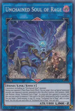Yugioh! LP Unchained Soul of Rage - CHIM-EN043 - Secret Rare - 1st Edition Light - Image 1
