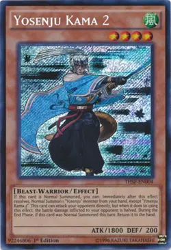 Yugioh! LP Yosenju Kama 2 - THSF-EN004 - Secret Rare - 1st Edition Lightly Playe - Image 1