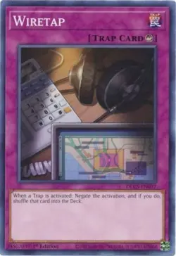Yugioh! LP Wiretap - DLCS-EN037 - Common - 1st Edition Lightly Played, English - Image 1