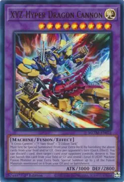 Yugioh! LP XYZ-Hyper Dragon Cannon - MZTM-EN021 - Ultra Rare - 1st Edition Light - Image 1