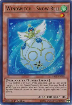 Yugioh! LP Windwitch - Snow Bell - RATE-EN008 - Ultra Rare - 1st Edition Lightly - Image 1