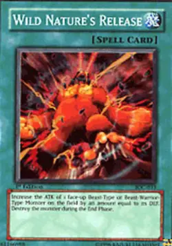 Yugioh! LP Wild Nature's Release - IOC-033 - Super Rare - 1st Edition Lightly Pl - Image 1