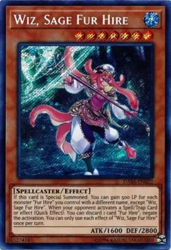 Yugioh! LP Wiz, Sage Fur Hire - DASA-EN022 - Secret Rare - Unlimited Lightly Pla - Image 1