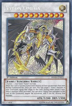 Yugioh! LP Vylon Omega - HA06-EN023 - Secret Rare - 1st Edition Lightly Played, - Image 1