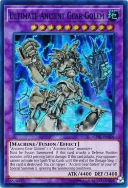 Yugioh! LP Ultimate Ancient Gear Golem - OP05-EN009 - Super Rare - Unlimited Edi - Image 1