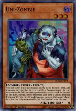Yugioh! LP Uni-Zombie - BLRR-EN074 - Ultra Rare - 1st Edition Lightly Played, En - Image 1