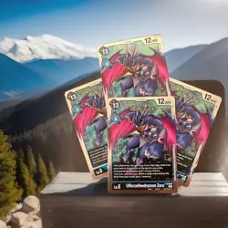 4x UlforceVeedramon Zero P-048 Foil Holo Digimon Card Game FreeShipping - Image 2