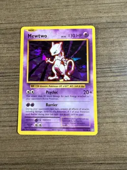 Mewtwo XY Evolutions 51/108 Pokemon Card Raw Cracked Ice Holo Promo - Image 1