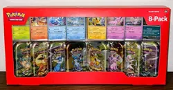 Pokemon TCG Prismatic Evolutions Costco 8 Mini-Tin Bundle w/ Promo Cards NEW - Image 1