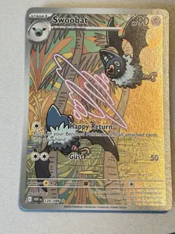 Swoobat 2025 Pokemon White Flare Illustration Card 120/086 Rare - Image 1