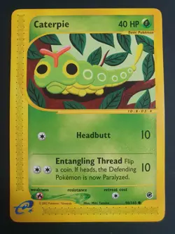Caterpie 96/165 - Expedition Base Set - Pokemon Card - Excellent Condition - Image 1
