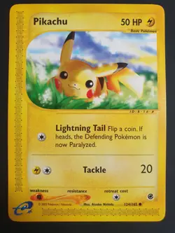 Pikachu 124/165 - Expedition Base Set - Pokemon Card - Excellent Condition - Image 1