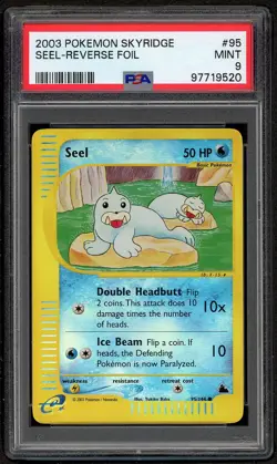 PSA 9 MINT Seel Reverse Holo Skyridge Pokemon Card 95/144 GU1 - Image 1