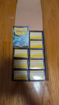 Dragon Shield Matte-Clear Standard Size Card Sleeves Display Box Case 1000 ct 7426844785522 - Image 1