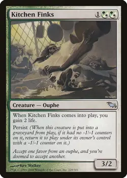 Kitchen Finks x4, FOIL, #229/#216/#190, MtG, Shadowmoor, Uncommon, Near Mint - Image 1