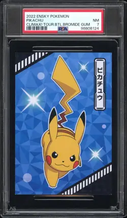 2022 ENSKY POKEMON CLIMAX! TOURNAMENT BATTLE BROMIDE GUM PIKACHU PSA 7 - Image 1
