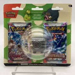 Pokemon TCG Scarlet & Violet 2 Booster Packs Smoliv Eraser NEW Factory Sealed - Image 1