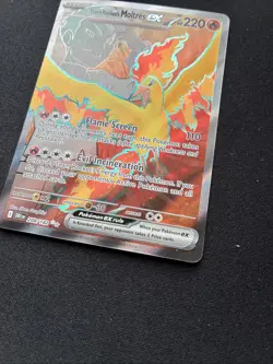 Pokemon Team Rockets Moltres EX Full Art 208/182 SV10 English, NM Condition - Image 2